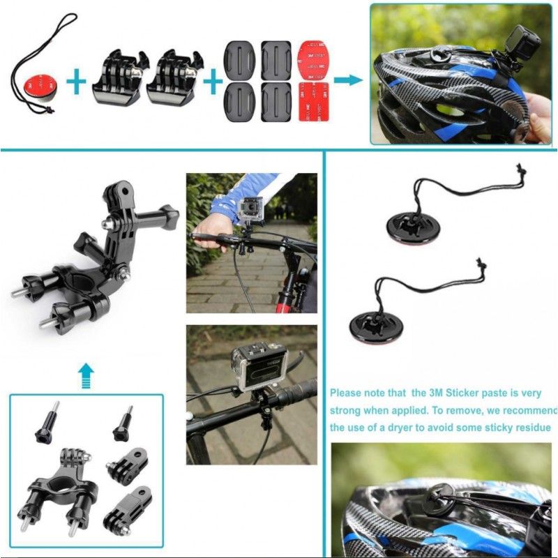 MIX BOX 50 in 1 Accessory Kit Compatible with GoPro Hero & DJI Osmo Action