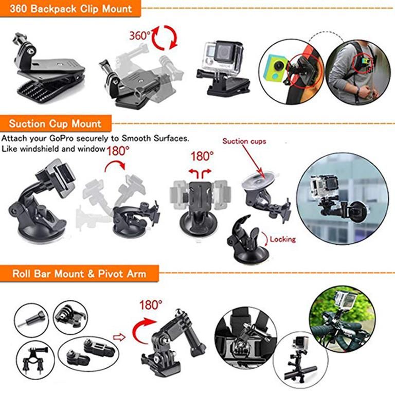 50 in 1 Action Camera Kit