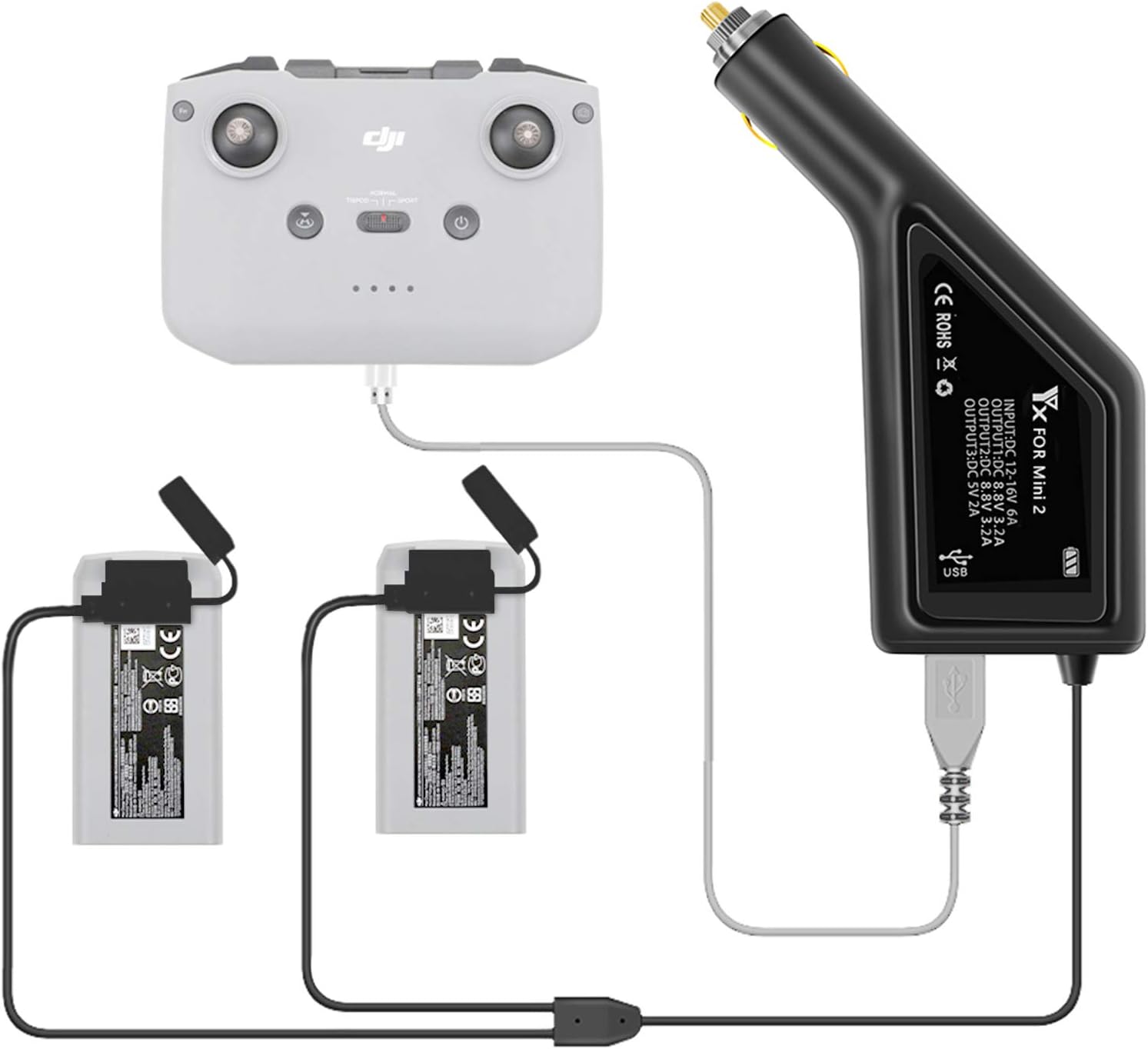 DJI Mini 2 Battery Car Charger