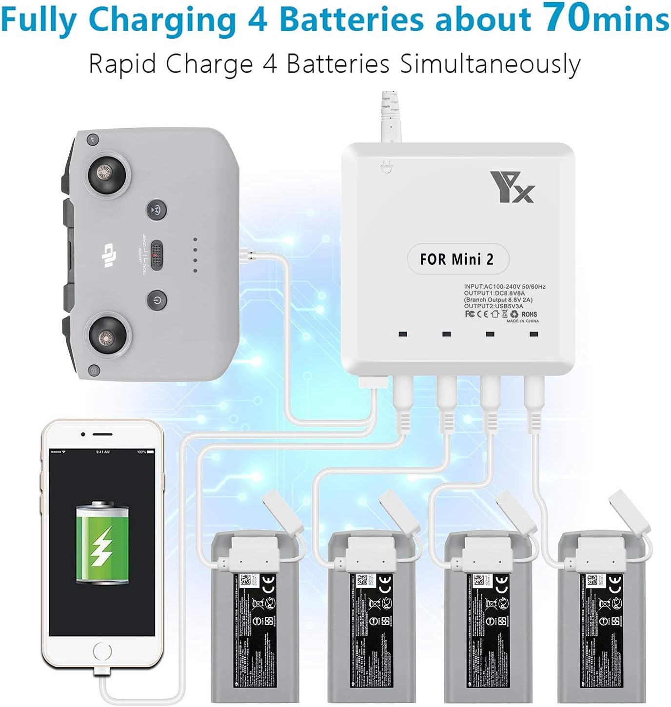 DJI Mini 2 Battery Parallel Charger
