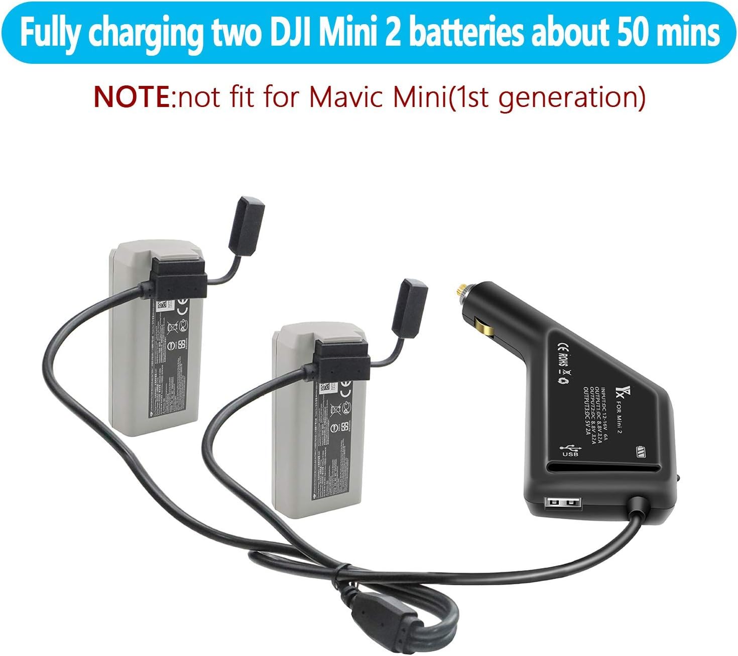DJI Mini 2 Battery Car Charger