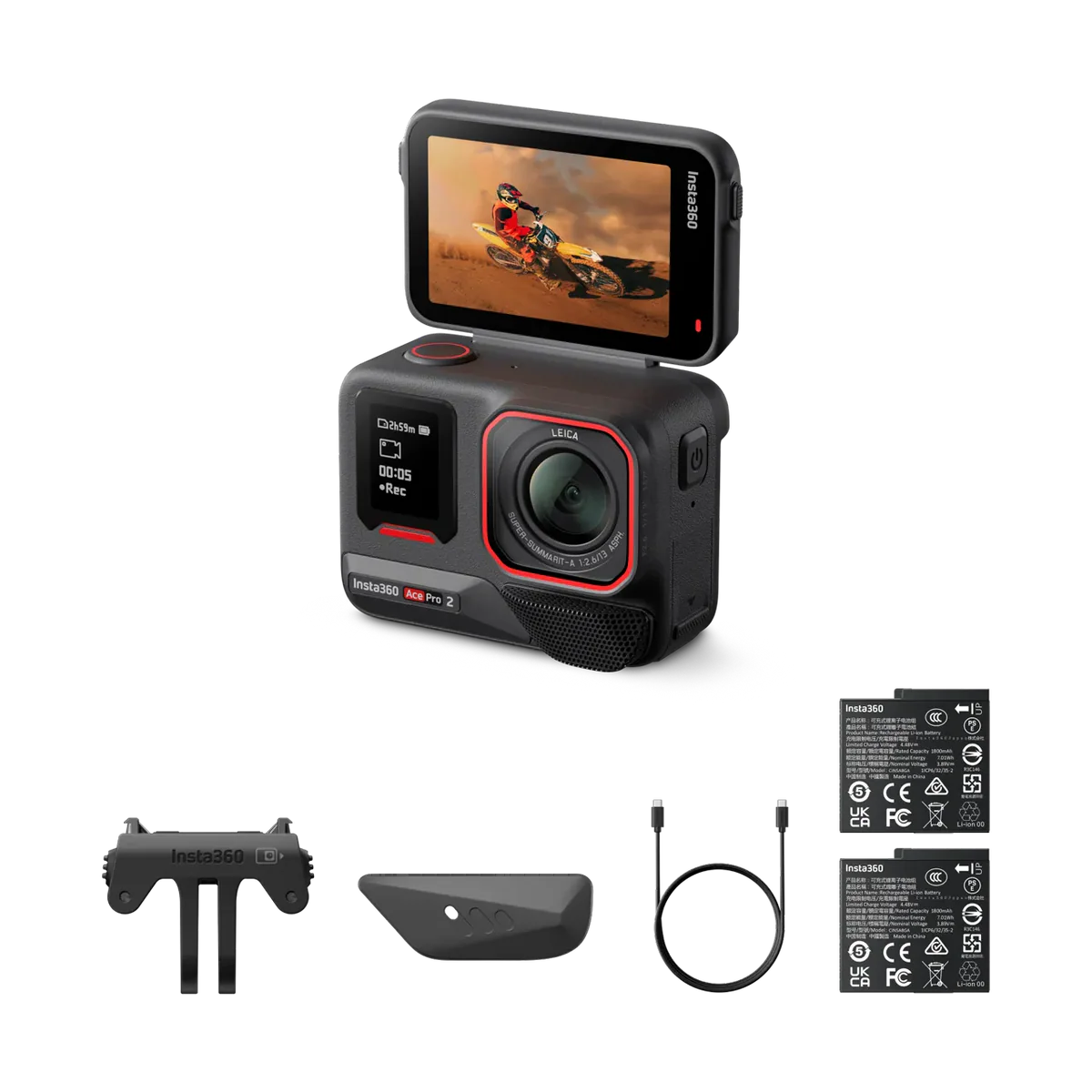 Insta360 Ace Pro 2 Action Camera Dual Battery Bundle